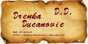 Drenka Ducanović vizit kartica